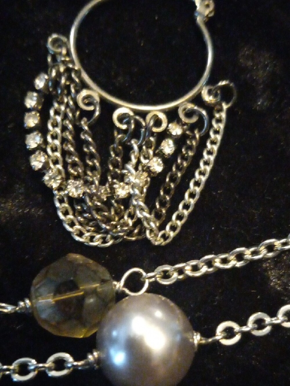 Cookie Lee Silver-Tone Beaded Necklace & Matching Hoop Earrings - Picture 11 of 13